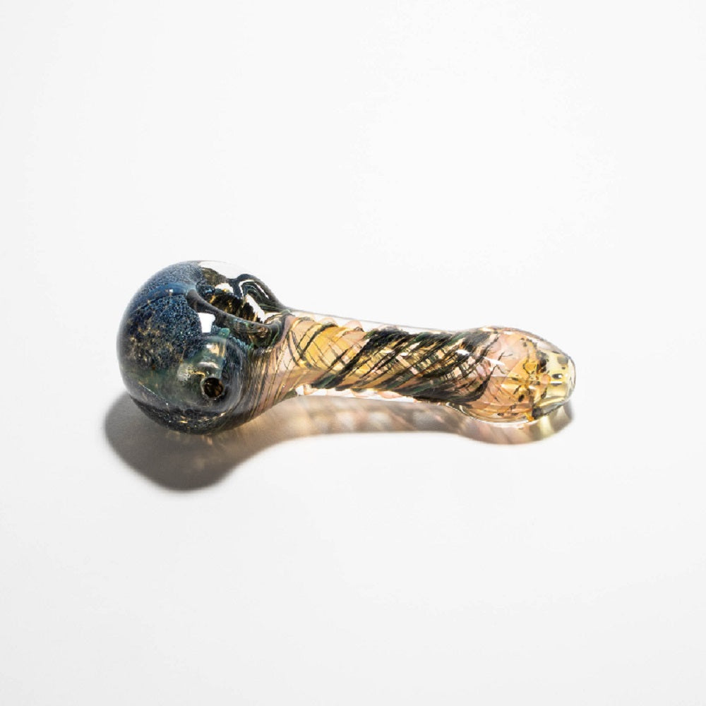 Gold Fume Spiral Oiler Hand Pipe SALE