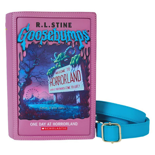 Loungefly x Goosebumps One Day At Horrorland Book Cover Crossbody Bag