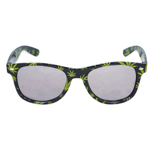 Grassroots California Weed Leaf Black Sunglasses