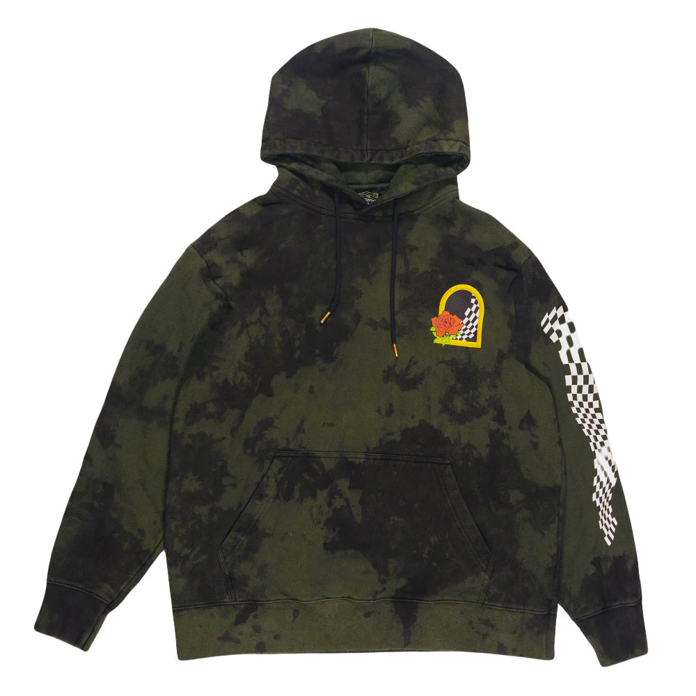 Grassroots California x Stanley Mouse Mandolin Jester Never Summer Green Dyed Pullover Hoodie