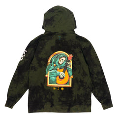 Grassroots California x Stanley Mouse Mandolin Jester Never Summer Green Dyed Pullover Hoodie