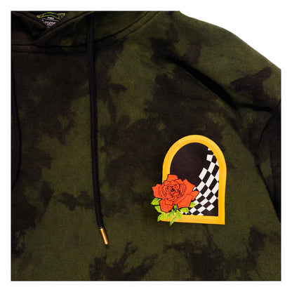 Grassroots California x Stanley Mouse Mandolin Jester Never Summer Green Dyed Pullover Hoodie