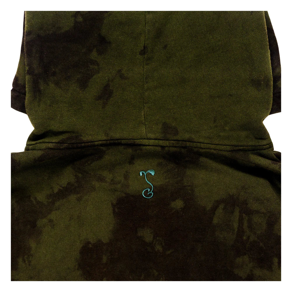 Grassroots California x Stanley Mouse Mandolin Jester Never Summer Green Dyed Pullover Hoodie