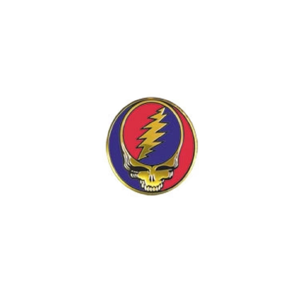 Grateful Dead Steal Your Face Small 1.125" Round Metal Sticker