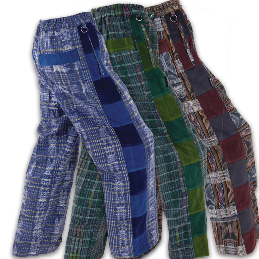 Ixchel Hand Woven Pants with Patchwork Corduroy