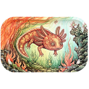 Pulsar Medium Metal Rolling Tray - Hellbender Axolotl