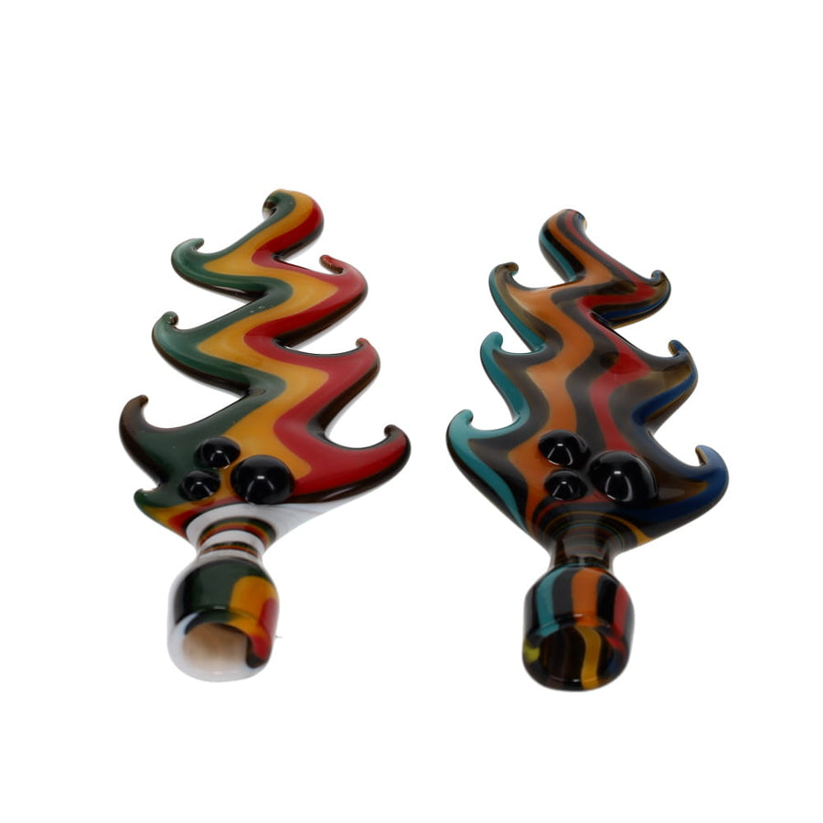 Hilljack Glass Linework Flame Chillum