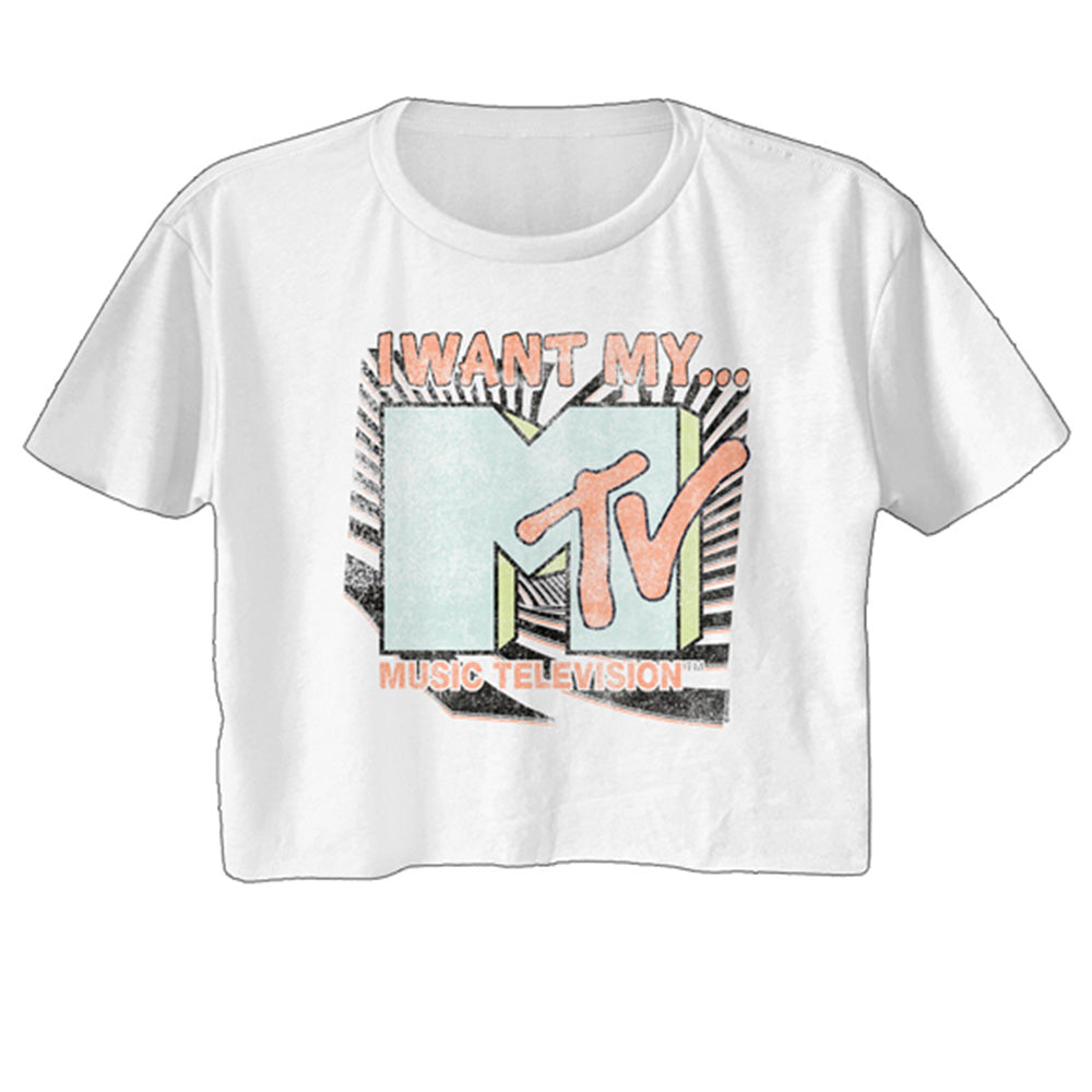 I Want My MTV Ladies Crop Top T-Shirt