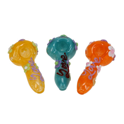 Frit Love, Heart, Flower Lifted Design Spoon