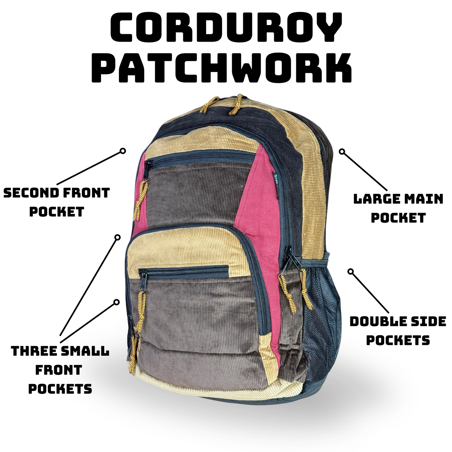 Big Corduroy Daypack without Embroidery