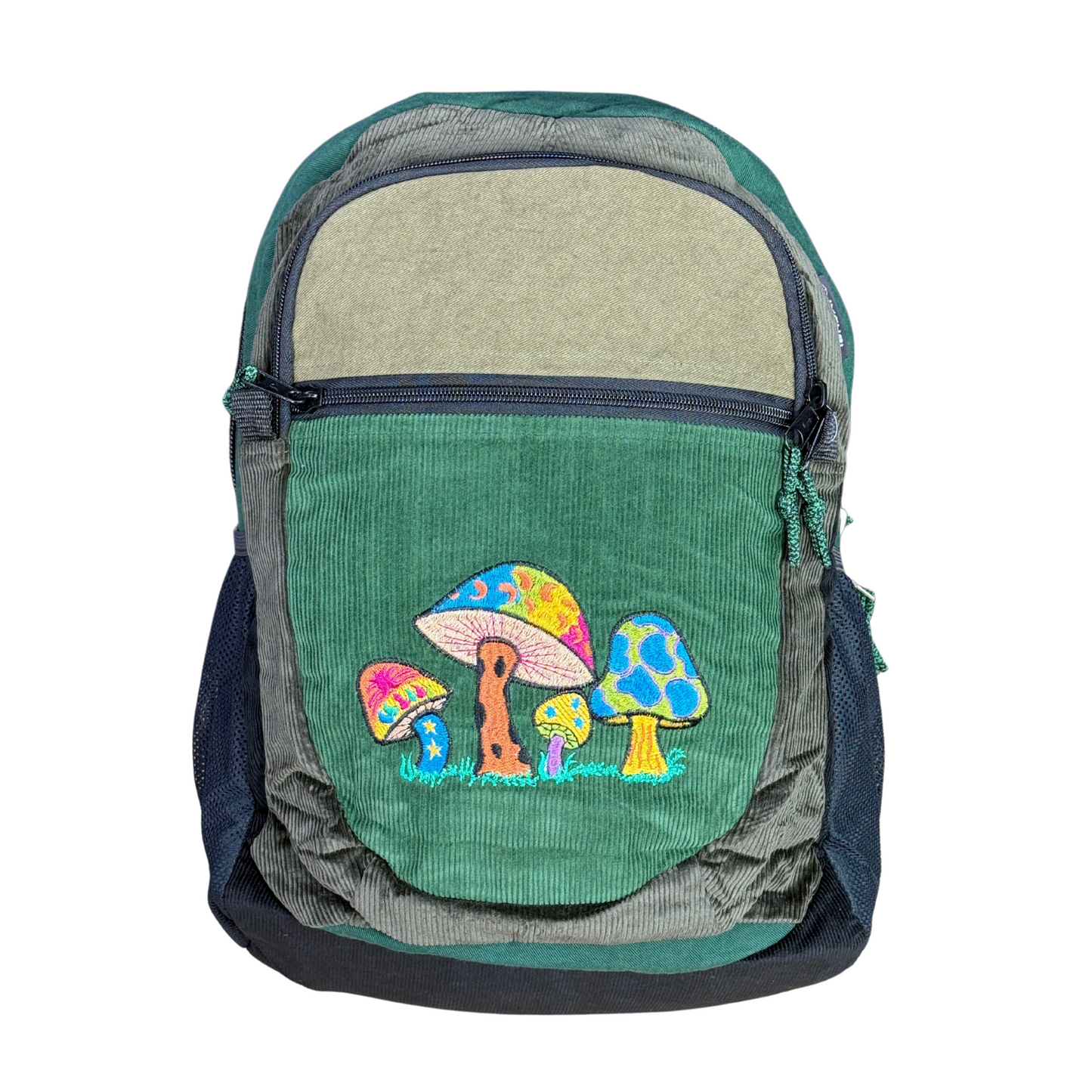 Big Corduroy Daypack with Mushrooms