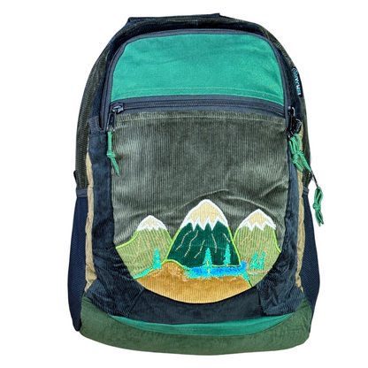 Medium Corduroy Mountain Embroidery Backpack