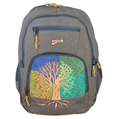 Four Seasons Tree of Life Denim Backpack- Large