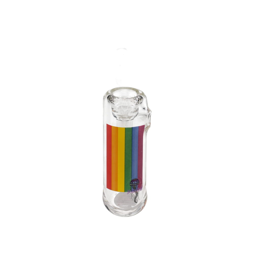 Jellyfish Glass Small Pride Bubbler - Clear SALE