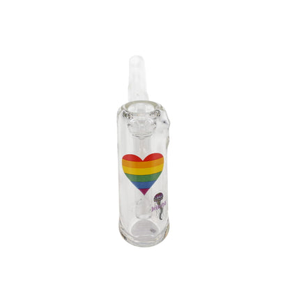Jellyfish Glass Small Pride Bubbler - Clear SALE