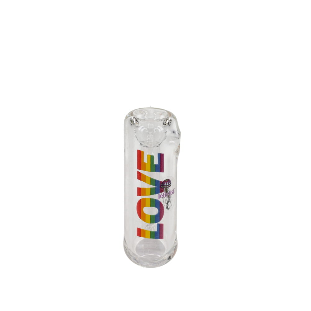 Jellyfish Glass Small Pride Bubbler - Clear SALE
