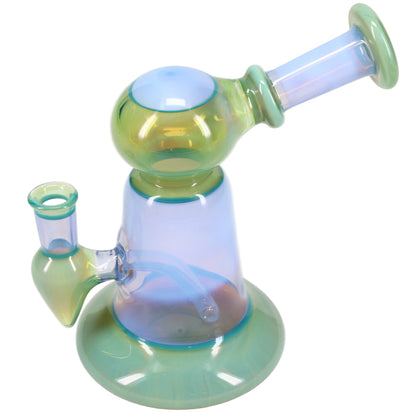 Kyle White Glass Rig - Green & Blue
