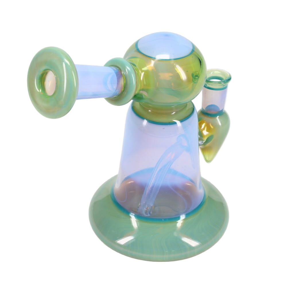Kyle White Glass Rig - Green & Blue