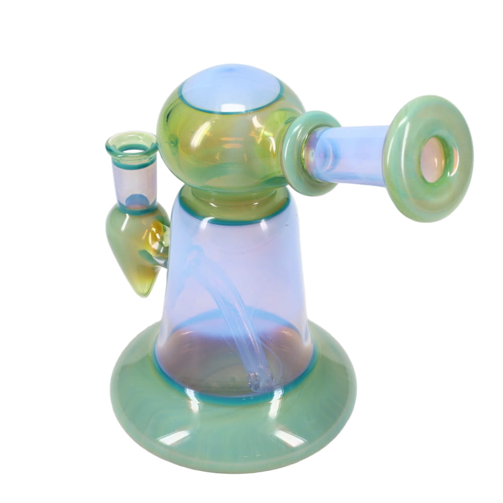 Kyle White Glass Rig - Green & Blue
