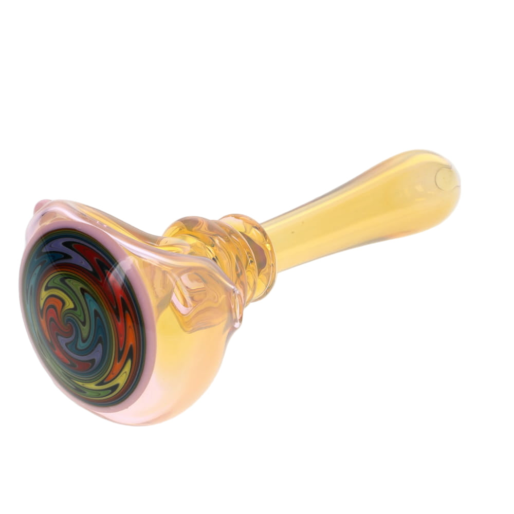 Kyle White Glass Color/Fume Triple Maria Wig Wag Cap Spoon