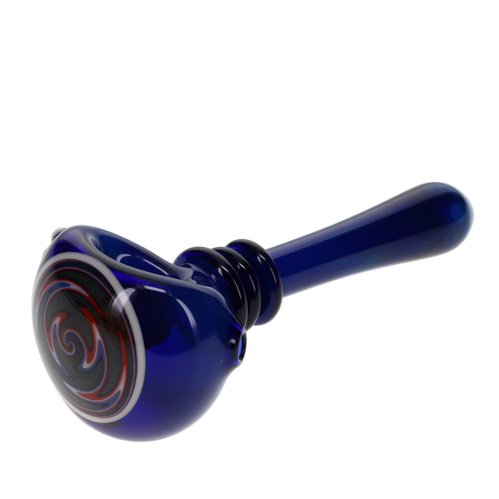 Kyle White Glass Color/Fume Triple Maria Wig Wag Cap Spoon