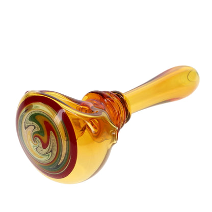 Kyle White Glass Color/Fume Triple Maria Wig Wag Cap Spoon