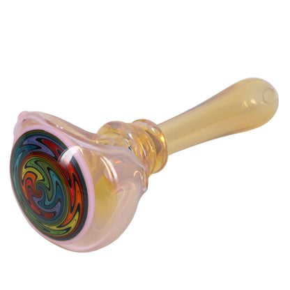 Kyle White Glass Color/Fume Triple Maria Wig Wag Cap Spoon