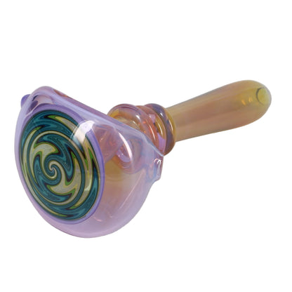 Kyle White Glass Color/Fume Triple Maria Wig Wag Cap Spoon