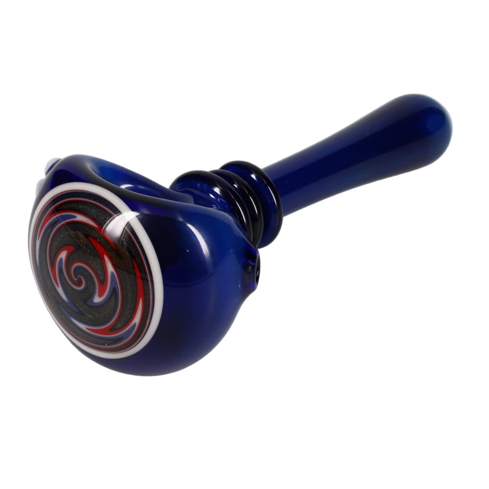 Kyle White Glass Color/Fume Triple Maria Wig Wag Cap Spoon