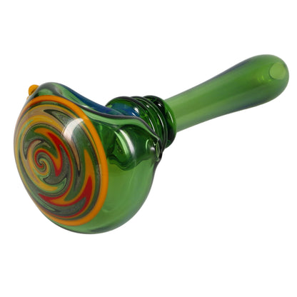 Kyle White Glass Color/Fume Triple Maria Wig Wag Cap Spoon
