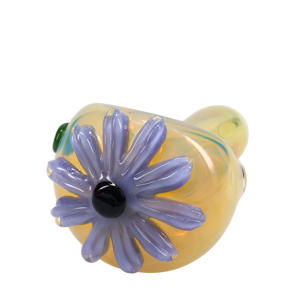 Kyle White Glass Fume Wild Flower Cap Spoon