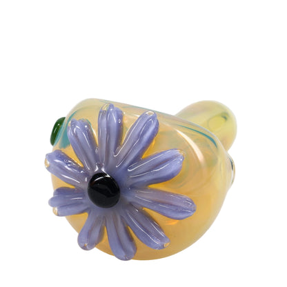 Kyle White Glass Fume Wild Flower Cap Spoon