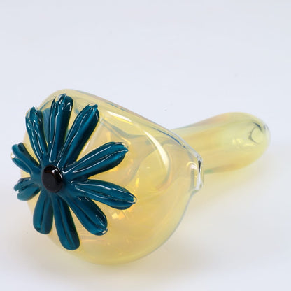 Kyle White Glass Fume Wild Flower Cap Spoon