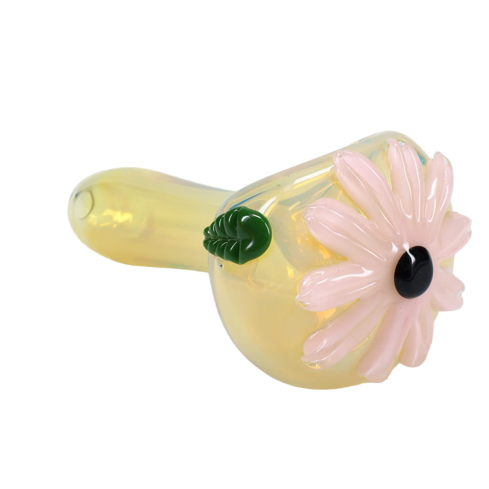 Kyle White Glass Fume Wild Flower Cap Spoon