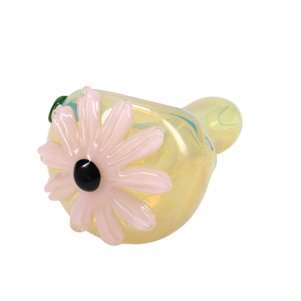 Kyle White Glass Fume Wild Flower Cap Spoon