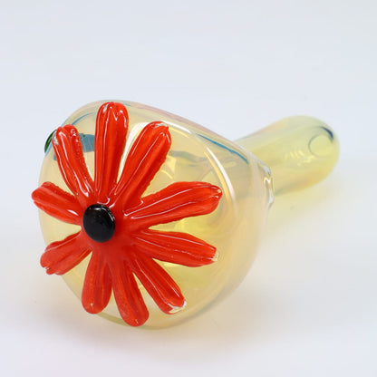 Kyle White Glass Fume Wild Flower Cap Spoon