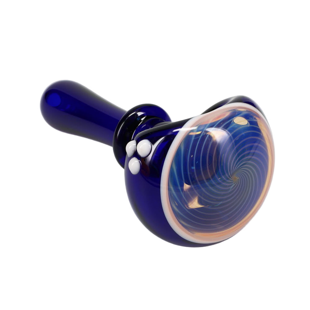 Kyle White Glass Color/Fume Portal Cap Spoon
