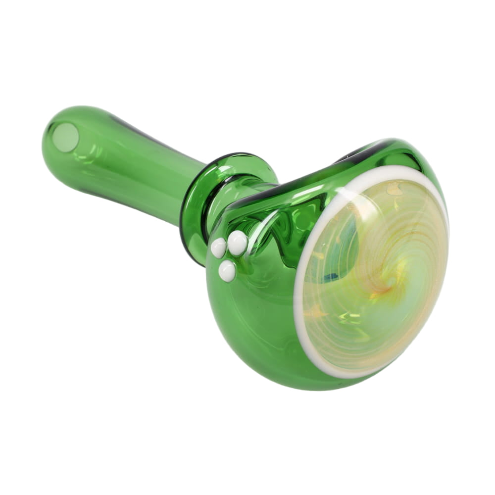 Kyle White Glass Color/Fume Portal Cap Spoon