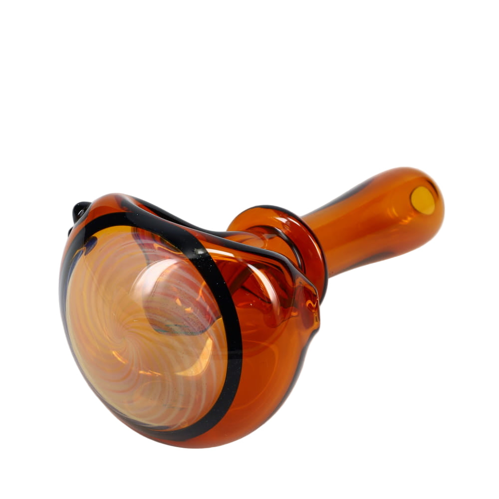 Kyle White Glass Color/Fume Portal Cap Spoon