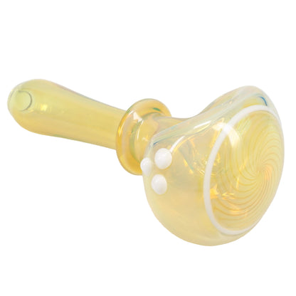 Kyle White Glass Color/Fume Portal Cap Spoon