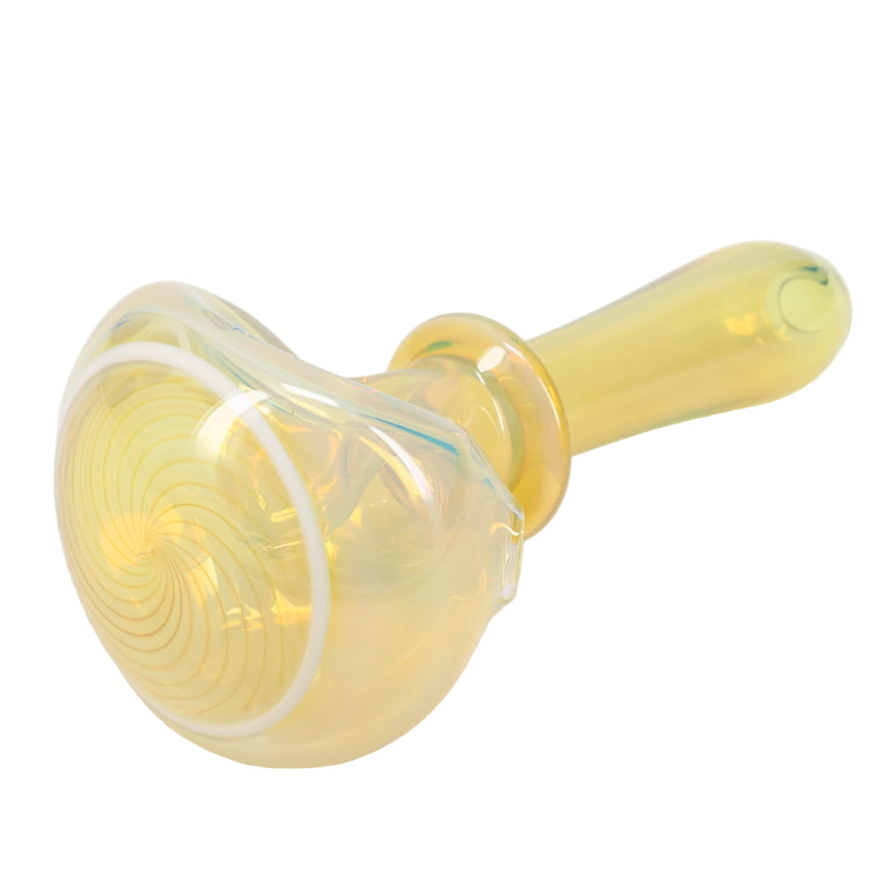 Kyle White Glass Color/Fume Portal Cap Spoon