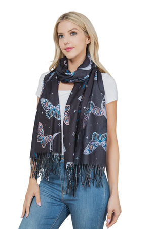 Cosmic Moth Scarf (Black)