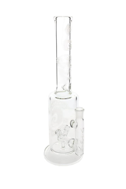 Governmint Glass x D Wreck Clear Sandblast V Twin Perc Water Pipe