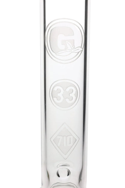 Governmint Glass x D Wreck Clear Sandblast V Twin Perc Water Pipe