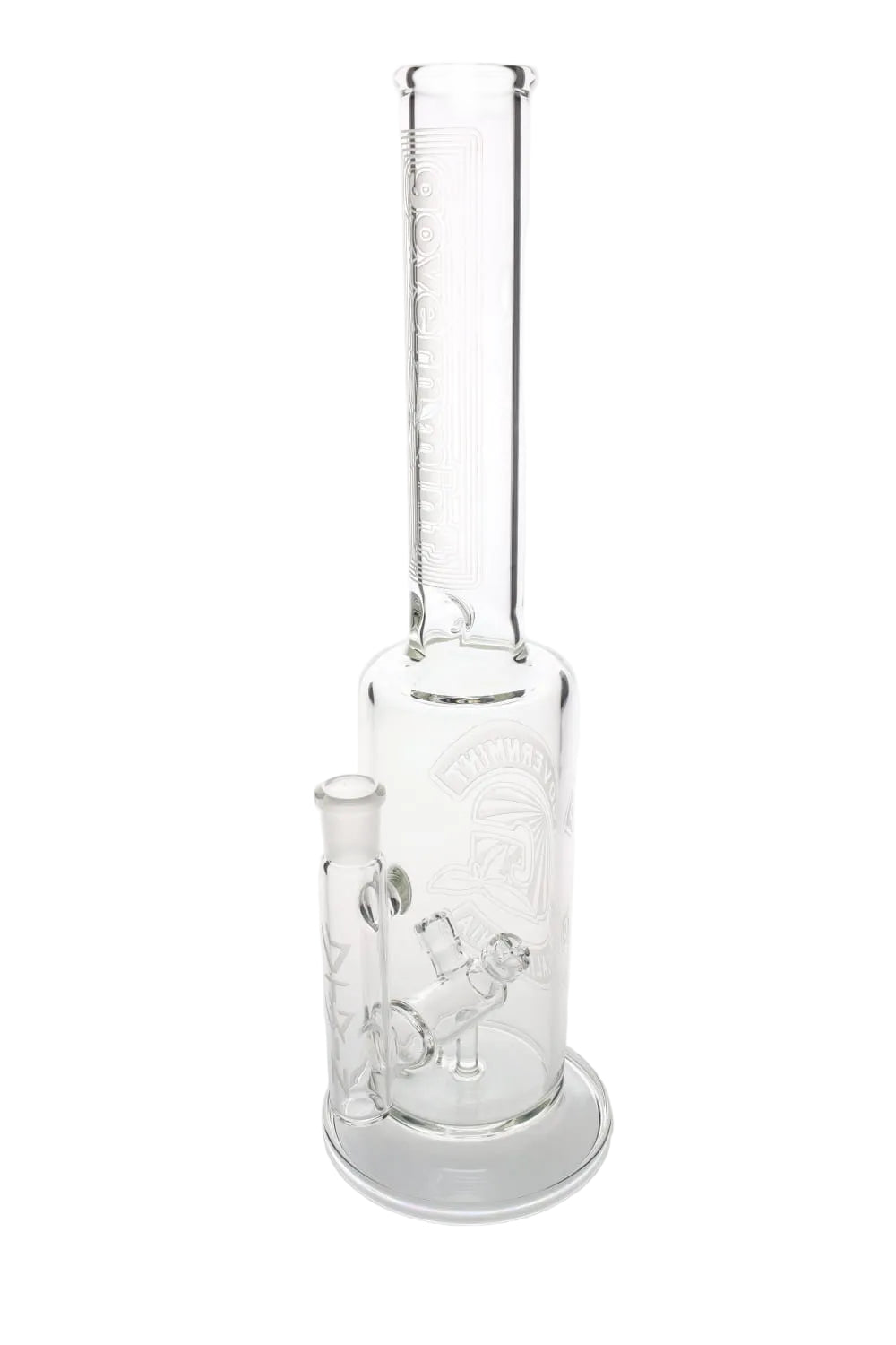 Governmint Glass x D Wreck Clear Sandblast V Twin Perc Water Pipe