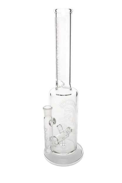 Governmint Glass x D Wreck Clear Sandblast V Twin Perc Water Pipe