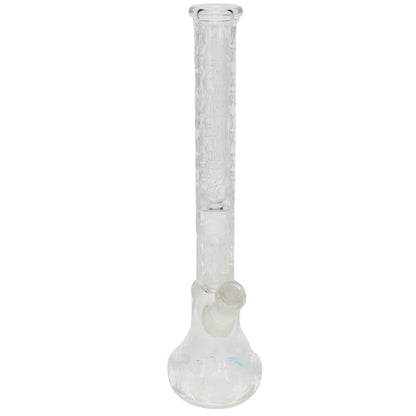 Governmint Glass x Liberty Clear Bubble Base Water Pipe - Grateful Dead Uncle Sam "High Times" Sandblast