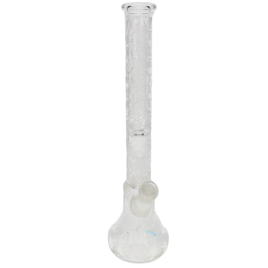 Governmint Glass x Liberty Clear Bubble Base Water Pipe - Grateful Dead Uncle Sam "High Times" Sandblast