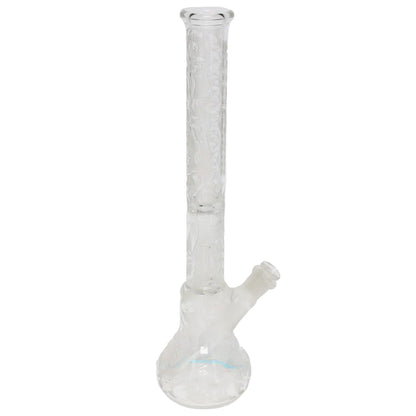Governmint Glass x Liberty Clear Bubble Base Water Pipe - Grateful Dead Uncle Sam "High Times" Sandblast