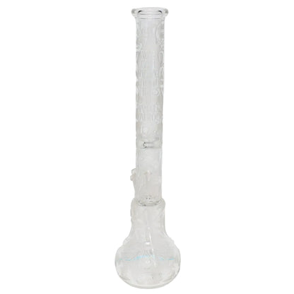 Governmint Glass x Liberty Clear Bubble Base Water Pipe - Grateful Dead Uncle Sam "High Times" Sandblast